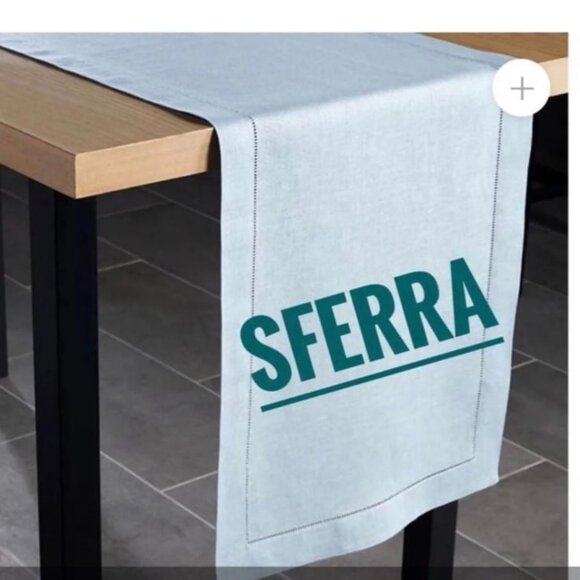 REDUCED Sferra Table Runner Navy Blue NWT 56" x 15" - Picture 1 of 2